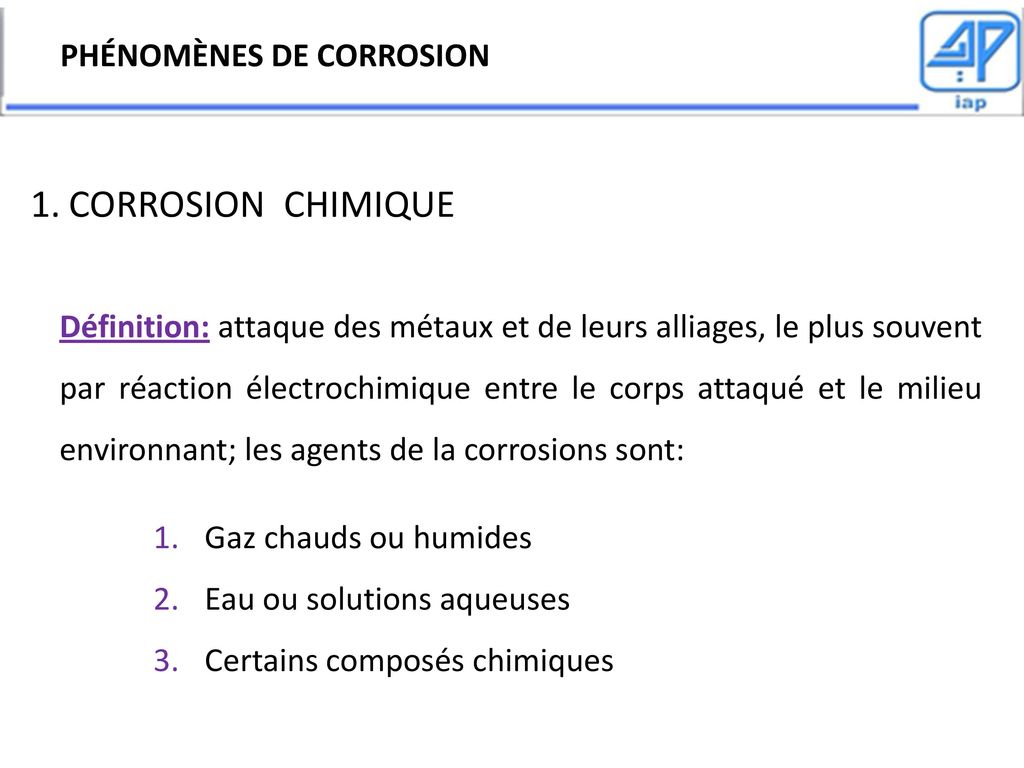 tp corrosion électrochimique du fer